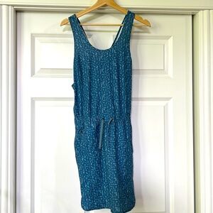 NEW PATAGONIA Blue Fleetwith Drawcord Dress Front Pocket Dress sz XS